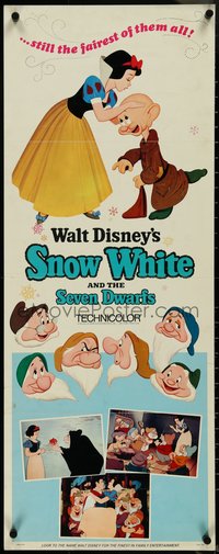 7c0780 SNOW WHITE & THE SEVEN DWARFS insert R1967 Walt Disney animated cartoon fantasy classic!