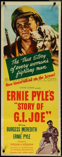 7c0784 STORY OF G.I. JOE insert 1945 William Wellman, Burgess Meredith as journalist Ernie Pyle!