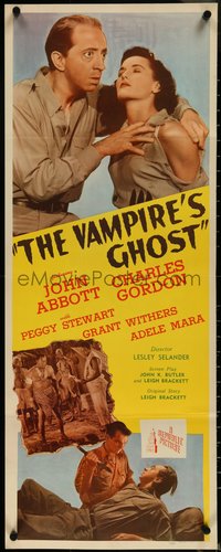 7c0790 VAMPIRE'S GHOST insert 1945 sexy Adele Mara, voodoo, slave of the blood lust, ultra rare!