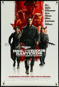 7c0401 INGLOURIOUS BASTERDS int'l DS 1sh 2009 Quentin Tarantino, Brad Pitt, Waltz, Roth, top cast!