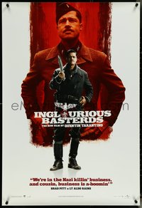 7c0403 INGLOURIOUS BASTERDS teaser DS 1sh 2009 Pitt, in the Nazi killin' business and its boomin'!