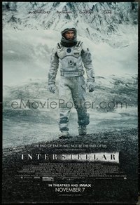 7c0409 INTERSTELLAR advance DS 1sh 2014 Matthew McConaughey, Anne Hathaway, Jessica Chastain!