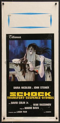 7c0665 BEYOND THE DOOR II Italian locandina 1978 Mario Bava's Schock, creepy different art, rare!