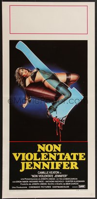 7c0685 I SPIT ON YOUR GRAVE Italian locandina 1984 Enzo Sciotti art of tortured woman & hatchet!