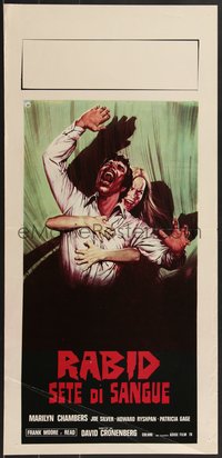 7c0700 RABID Italian locandina 1979 David Cronenberg, horror art by Alessandrini, ultra rare!