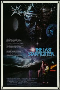 7c0432 LAST STARFIGHTER 1sh 1984 Catherine Mary Stewart & Lance Guest as video game pilot!