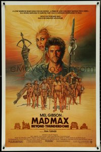 7c0453 MAD MAX BEYOND THUNDERDOME 1sh 1985 art of Mel Gibson & Tina Turner by Richard Amsel!