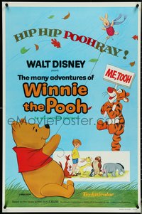 7c0460 MANY ADVENTURES OF WINNIE THE POOH 1sh 1977 and Tigger too, plus three great shorts!