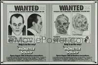 7c0477 MONSTER SQUAD advance 1sh 1987 wacky wanted poster mugshot images of Dracula & the Mummy!