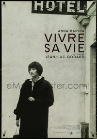 7c0485 MY LIFE TO LIVE 27x39 1sh R2013 Jean-Luc Godard's Vivre sa Vie, sexy Anna Karina, ultra rare!