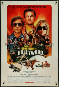 7c0499 ONCE UPON A TIME IN HOLLYWOOD int'l advance DS 1sh 2019 Tarantino, DiCaprio, Steven Chorney art!