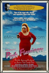 7c0515 PINK FLAMINGOS 1sh R1997 Divine, Mink Stole, John Waters, proud to recycle their trash!