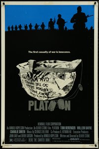 7c0518 PLATOON 1sh 1986 Oliver Stone, Vietnam, the first casualty of war is Innocence!