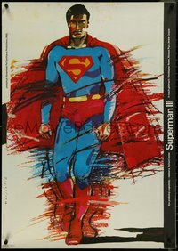 7c0144 SUPERMAN III Polish 26x37 1985 best different art of Christopher Reeve by Grzegorz Marszalek!