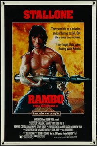 7c0536 RAMBO FIRST BLOOD PART II 1sh 1985 no law, no war can stop Sylvester Stallone w/his RPG!