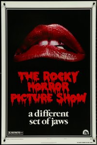 7c0550 ROCKY HORROR PICTURE SHOW 1sh R1980s classic lips, a different set of jaws!