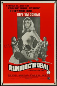 7c0552 RUNNING WITH THE DEVIL 1sh 1973 motorcycles, Donna Stanley, it's not exactly a love story!