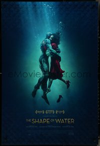 7c0562 SHAPE OF WATER style B int'l DS 1sh 2017 Guillermo del Toro, Doug Jones as the Amphibian Man!