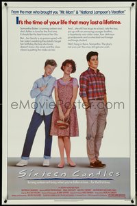 7c0568 SIXTEEN CANDLES 1sh 1984 Molly Ringwald, Anthony Michael Hall, directed by John Hughes!