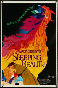 7c0570 SLEEPING BEAUTY 1sh R1979 Walt Disney cartoon fairy tale fantasy classic, ablaze w/ wonders!