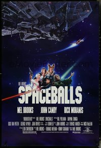 7c0578 SPACEBALLS PG rated 1sh 1987 Mel Brooks sci-fi Star Wars spoof, John Candy, Pullman!