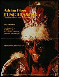 7c0207 ADRIAN PIPER FUNK LESSONS 18x24 special poster 1984 Phillip Dixon photograph, ultra rare!