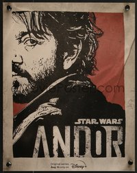 7c0830 ANDOR 11x14 special poster 2022 Star Wars, Disney+, art Diego Luna as Cassian, ultra rare!