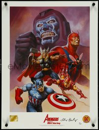 7c0812 AVENGERS signed #19/499 18x24 art print 2001 by Alex Horley, Kang the Conqueror!