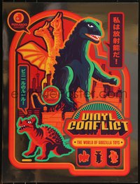 7c0835 GODZILLA foil 18x24 special poster 2019 rubbery monsters by Tom Whalen, Vinyl Conflict!