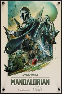 7c0840 MANDALORIAN 11x17 special poster 2023 Disney+, cast montage w/ 'Baby Yoda', ultra rare!