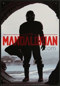 7c0839 MANDALORIAN 13x19 special poster 2019 Disney+, Din Djarin standing at entrance, ultra rare!