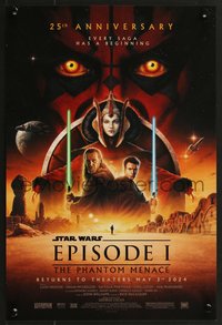 7c0842 PHANTOM MENACE 11x17 special poster R2024 Star Wars Episode I, Matt Ferguson art, ultra rare!