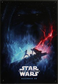 7c0846 RISE OF SKYWALKER 19x27 special poster 2019 Star Wars, Ren & Rey under Palpatine, ultra rare!