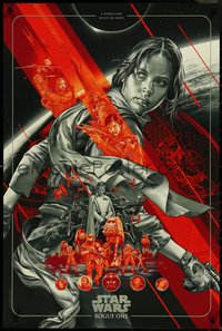 7c0138 ROGUE ONE #1358/1775 24x36 art print 2017 Mondo, art by Martin Ansin, regular edition!