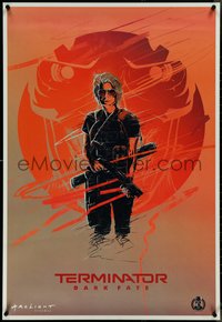 7c0139 TERMINATOR DARK FATE #23/1000 27x40 art print 2019 art of Linda Hamilton by Scott Woolston!