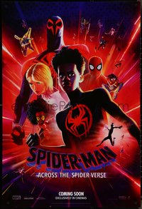 7c0582 SPIDER-MAN: ACROSS THE SPIDER-VERSE int' adv DS 1sh 2023 Morales/Spidey & Gwen, ultra rare!