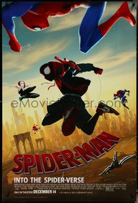 7c0583 SPIDER-MAN: INTO THE SPIDER-VERSE advance DS 1sh 2018 Nicolas Cage in title role, cast!