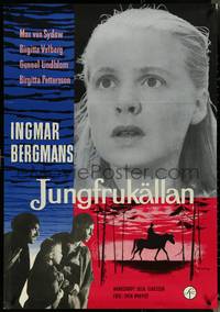 7c0153 VIRGIN SPRING Swedish 1960 Ingmar Bergman's Jungfrukallan, Max von Sydow, Gullberg, rare!