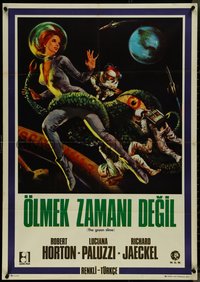 7c0162 GREEN SLIME Turkish 1968 classic cheesy sci-fi, art of sexy astronaut & monster, ultra rare!