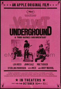 7c0635 VELVET UNDERGROUND advance DS 1sh 2021 Todd Haynes documentary, Lou Reed and more!