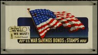 7c0878 WE CAN WE WILL WE MUST 11x21 WWII war poster 1942 great art of the U.S. flag, rare!