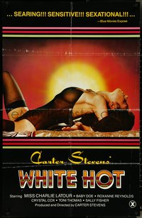 7c0643 WHITE HOT 25x39 1sh 1989 Carter Stevens directed, super-sexy image, Miss Charlie Latour!