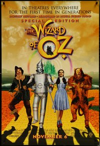 7c0651 WIZARD OF OZ advance DS 1sh R1998 Victor Fleming, Judy Garland all-time classic!