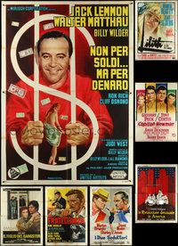 7d0046 LOT OF 7 FOLDED ITALIAN TWO-PANELS 1960s-1970s great images from a variety of movies!