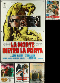 7d0045 LOT OF 8 FOLDED ITALIAN TWO-PANELS 1960s-1980s great images from a variety of movies!