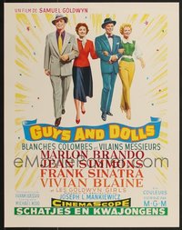 7d0029 LOT OF 100 UNFOLDED GUYS & DOLLS BELGIAN REPRODUCTION POSTERS 1990s Brando, Sinatra, Simmons