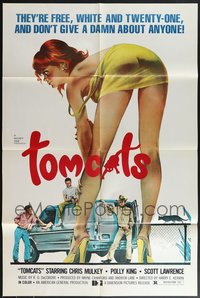 7d0693 LOT OF 3 FOLDED TOMCATS ONE-SHEETS 1977 they're free, white & 21, and don't give a damn!