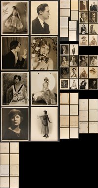 7d0944 LOT OF 30 MOSTLY 1920S DELUXE 8X10 STILLS 1920s great portraits with photographer stamps!