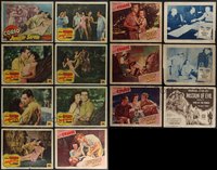 7d0819 LOT OF 14 JUNGLE BUSTER CRABBE LOBBY CARDS 1940s-1950s incomplete sets from his movies!