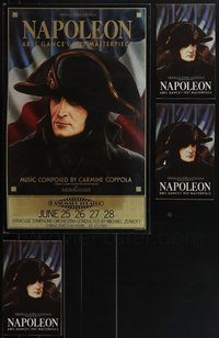 7d0065 LOT OF 4 UNFOLDED NAPOLEON R81 WINDOW CARD & PROGRAMS R1981 Abel Gance French classic!